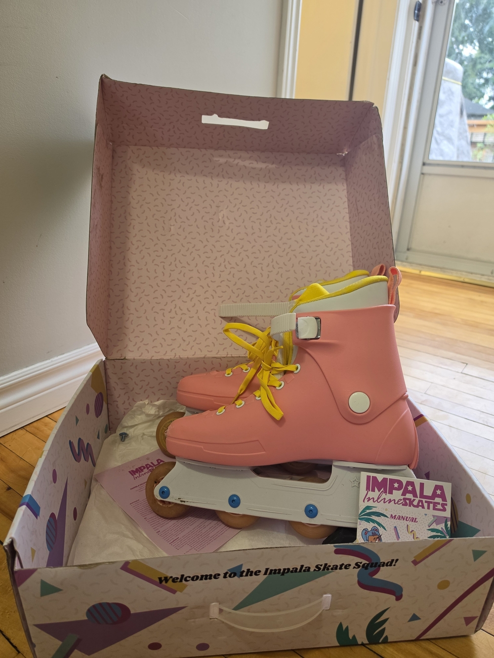 Impala Women's Pink and Yellow Roller Skates